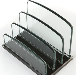 Storex Glass Vertical Sorter, 8.63 x 5.75 x 7 Inches